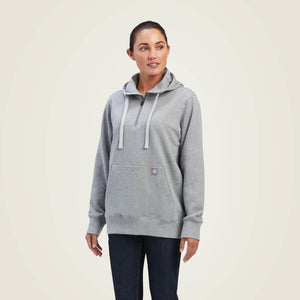 ARIAT Women's Rebar Skill Set 1/2 Zip Hoodie (heather gray)