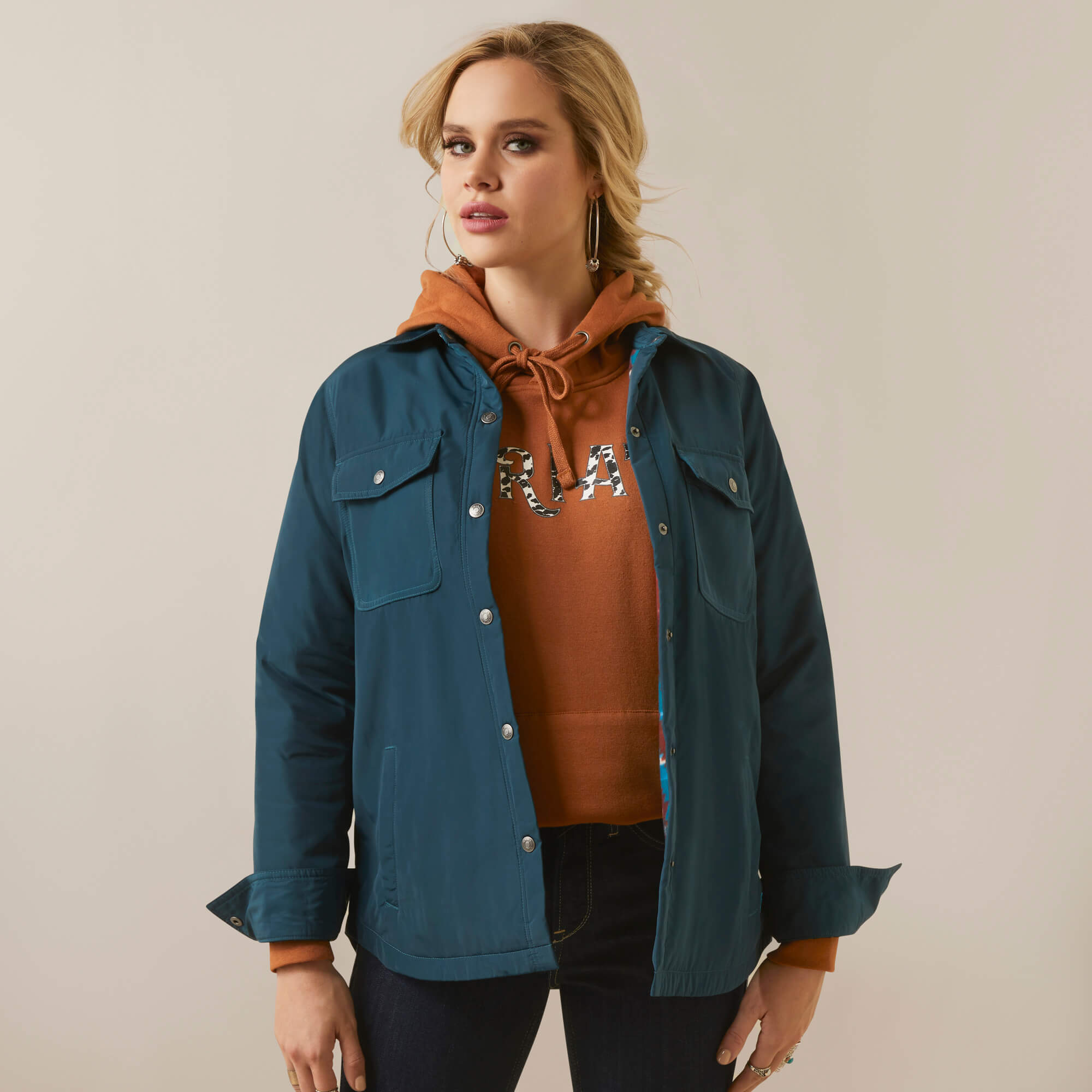 ARIAT Women's REAL Dilon Shirt Jacket (Reflecting Pond) – Amanda Radke