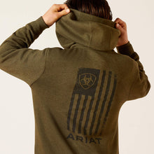 Load image into Gallery viewer, ARIAT Kids Hoodie Faded Flag Brine Olive