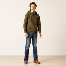 Load image into Gallery viewer, ARIAT Kids Hoodie Faded Flag Brine Olive