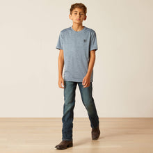 Load image into Gallery viewer, ARIAT Kids Spirited T-Shirt Newsboy Blue