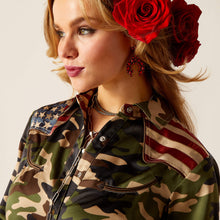 Load image into Gallery viewer, ARIAT Womens Camo Pride Rodeo Quincy Shirt