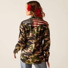 Load image into Gallery viewer, ARIAT Womens Camo Pride Rodeo Quincy Shirt