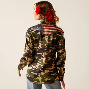 ARIAT Womens Camo Pride Rodeo Quincy Shirt