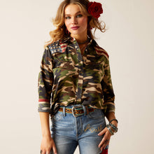 Load image into Gallery viewer, ARIAT Womens Camo Pride Rodeo Quincy Shirt