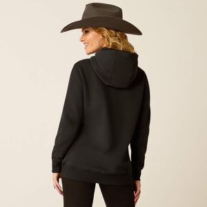 ARIAT Womens Steer Stitch Hoodie (Black)