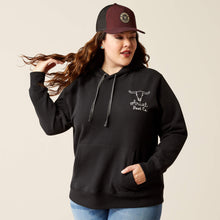 Load image into Gallery viewer, ARIAT Womens Steer Stitch Hoodie (Black)