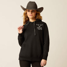 Load image into Gallery viewer, ARIAT Womens Steer Stitch Hoodie (Black)