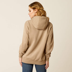 ARIAT Bronco Stitch Hoodie (Dark Oatmeal Heather)