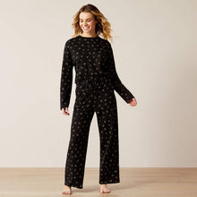 Load image into Gallery viewer, ARIAT Womens Dreams Pajama Set Black Cattle Brands