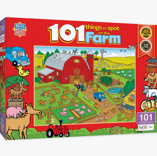 101 Things To Spot - On A Farm 100 Piece Jigsaw Puzzle