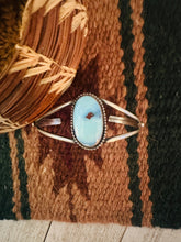 Load image into Gallery viewer, Navajo Sterling Silver &amp; Golden Hills Turquoise Cuff Bracelet