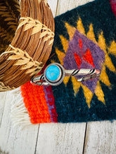 Load image into Gallery viewer, Navajo Sterling Silver &amp; Kingman Turquoise Cuff Bracelet