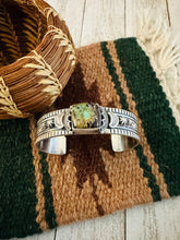 Load image into Gallery viewer, Navajo Sterling Silver &amp; Black Jack Turquoise Cuff Bracelet