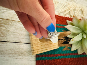 Navajo Sterling Silver & Lapis Ring Size 6 by Wydell Billie