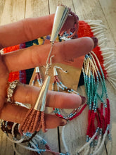 Load image into Gallery viewer, Navajo Sterling Silver &amp; Multicolor Beaded Necklace and Earring Set