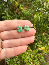 Load image into Gallery viewer, *AUTHENTIC* Handmade Sonoran Gold Turquoise and Sterling Silver Post Earrings (Copy)