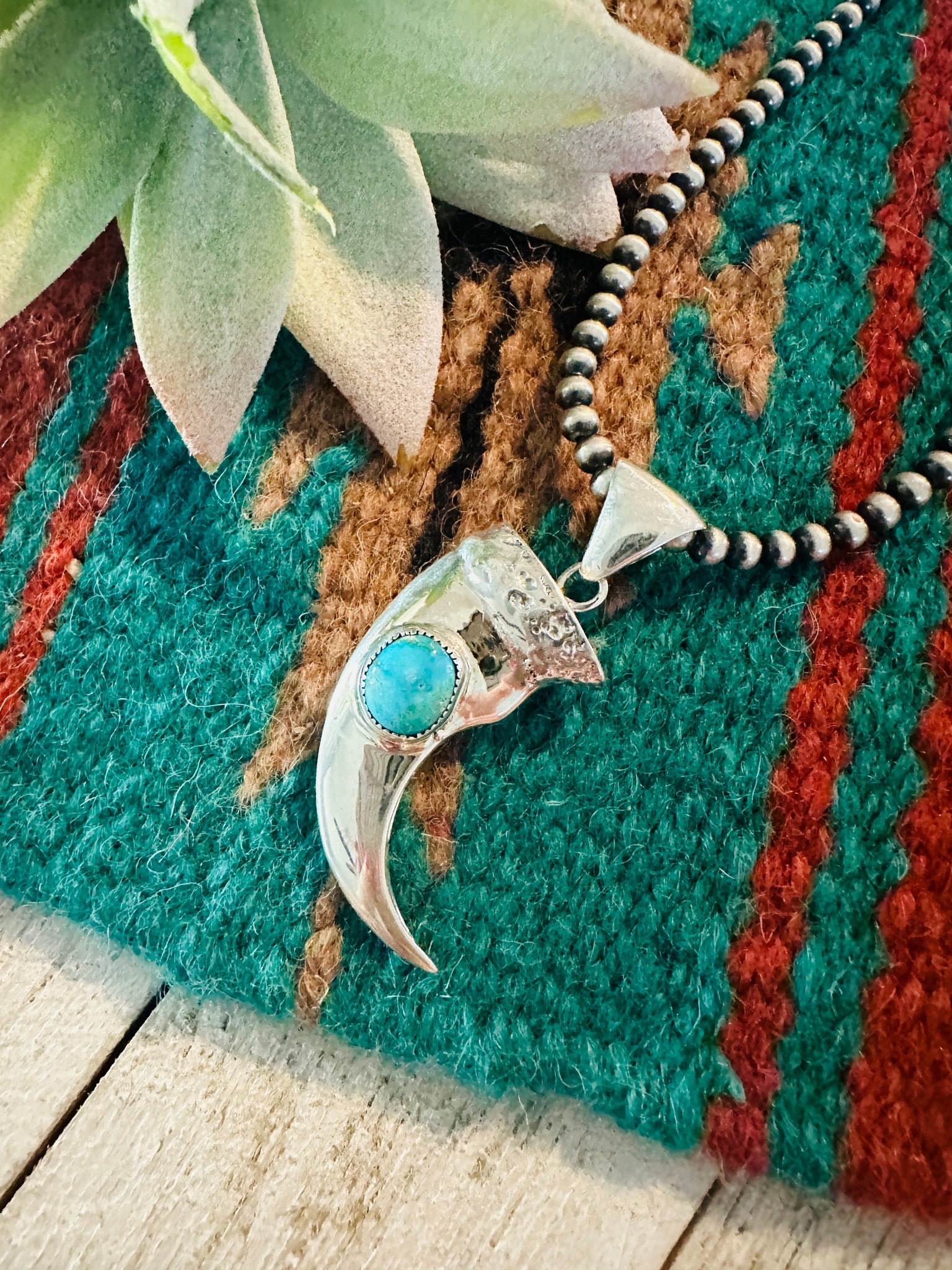 Turquoise Bear Rights Necklace — Spur Ranch Jewelry