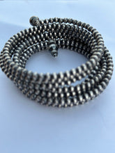 Load image into Gallery viewer, Navajo Sterling Silver Pearl Beaded Wrap Bracelet