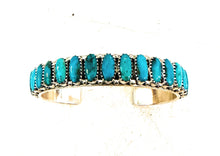 Load image into Gallery viewer, Navajo Kingman Turquoise &amp; Sterling Silver Cuff Bracelet