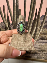 Load image into Gallery viewer, Beautiful Handmade Sonoran Mountain Turquoise And Sterling Silver Adjustable Single Stone Ring