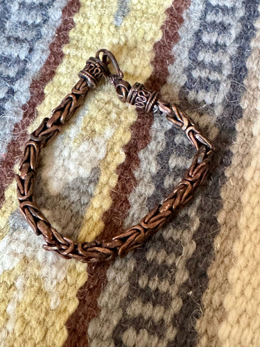 Vintage Handmade Copper Link Bracelet