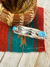 Load image into Gallery viewer, Navajo Turquoise &amp; Sterling Silver Bangle Bracelet