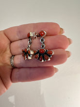 Load image into Gallery viewer, Handmade Sterling Silver Coral Post Dangle Earrings