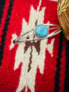 Navajo Sterling Silver & Turquoise Cuff Bracelet