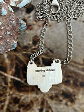 Load image into Gallery viewer, Handmade Sterling Silver White Buffalo Bar Necklace with Signed Nizhoni