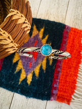 Load image into Gallery viewer, Navajo Sterling Silver &amp; Morenci Turquoise Cuff Bracelet