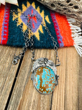 Load image into Gallery viewer, Navajo Sterling Silver &amp; Number 8 Turquoise Necklace