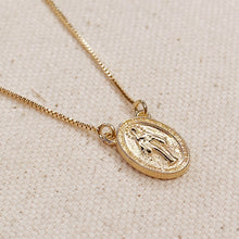 Load image into Gallery viewer, Gold Lady of Grace Double Sided Medal Necklace