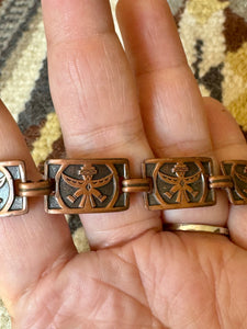 Vintage Handmade Copper Link Bracelet