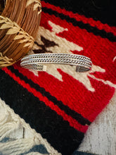 Load image into Gallery viewer, Navajo Sterling Silver Cuff Bracelet