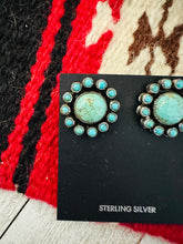 Load image into Gallery viewer, Navajo Sterling Silver &amp; Turquoise Cluster Post Earrings