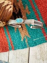 Load image into Gallery viewer, Navajo Sterling Silver &amp; Turquoise Cuff Bracelet