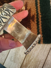 Load image into Gallery viewer, Navajo Hand Stamped Sterling Silver Thunderbird Cuff Bracelet