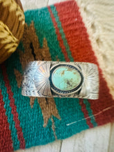 Load image into Gallery viewer, Navajo Royston Turquoise &amp; Sterling Silver Cuff Bracelet