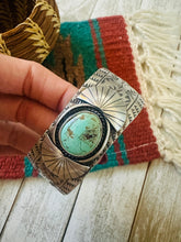 Load image into Gallery viewer, Navajo Royston Turquoise &amp; Sterling Silver Cuff Bracelet