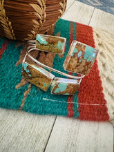 Load image into Gallery viewer, Navajo Sterling Silver &amp; Number 8 Turquoise Cuff Bracelet