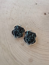 Load image into Gallery viewer, Handmade New Lander Turquoise and Sterling Silver Dangles