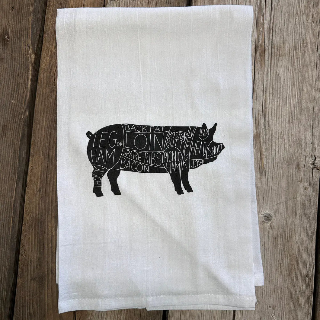 Tea Towel - Pork Cuts