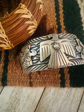 Load image into Gallery viewer, Navajo Hand Stamped Sterling Silver Thunderbird Cuff Bracelet