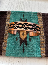 Load image into Gallery viewer, Mens Navajo Copper Bracelet Cuff Signed J. Tahe