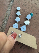Load image into Gallery viewer, Turquoise Star Sparkler Sterling Silver &amp; Kingman Turquoise Dangles