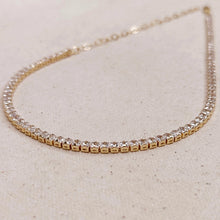 Load image into Gallery viewer, GOLD COLLECTION - 18k Gold Filled 3mm Cz Tennis Necklace