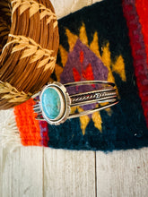 Load image into Gallery viewer, Navajo Sterling Silver &amp; Turquoise Cuff Bracelet