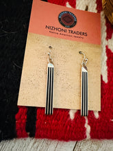 Load image into Gallery viewer, Navajo Hand Stamped Beth Dutton Sterling Silver Dangle Earrings