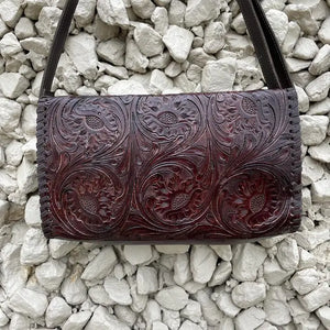 June Tooled Leather Clutch